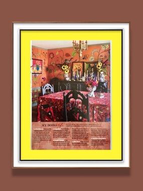Eclectic and Bold Colors Dining Set Art Print